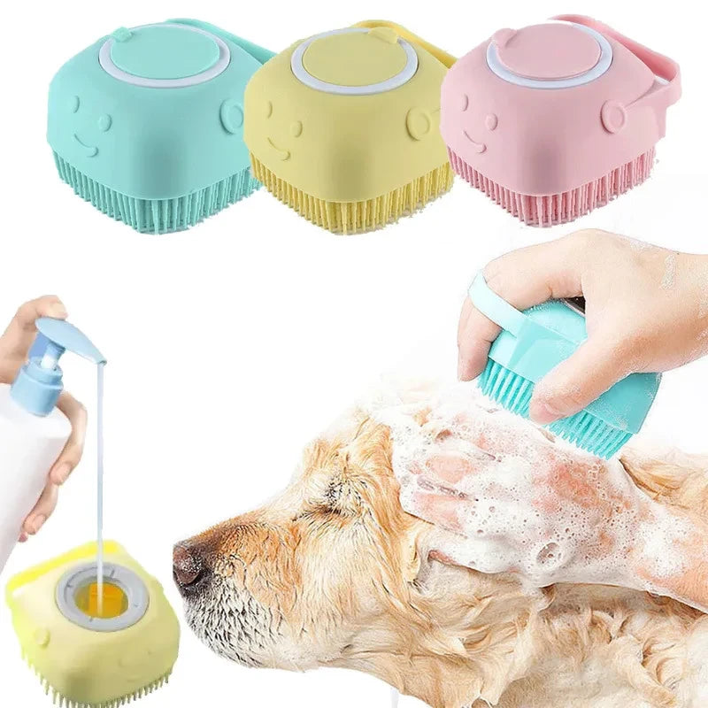 Silicone Pet Bathing Massage Gloves