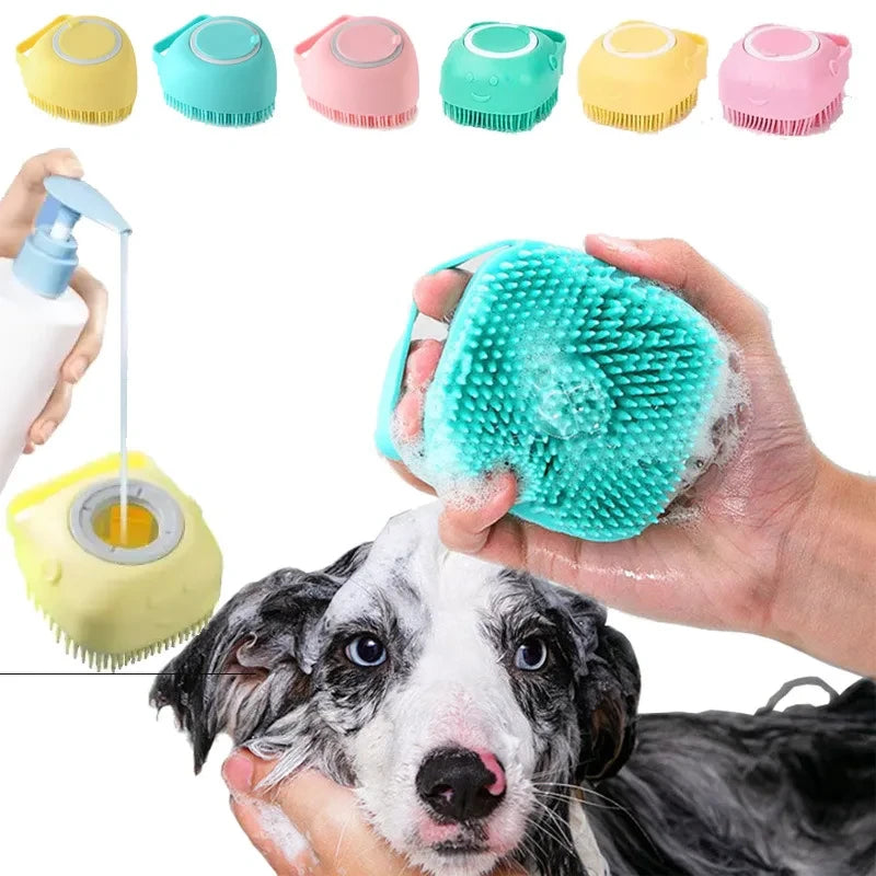 Silicone Pet Bathing Massage Gloves